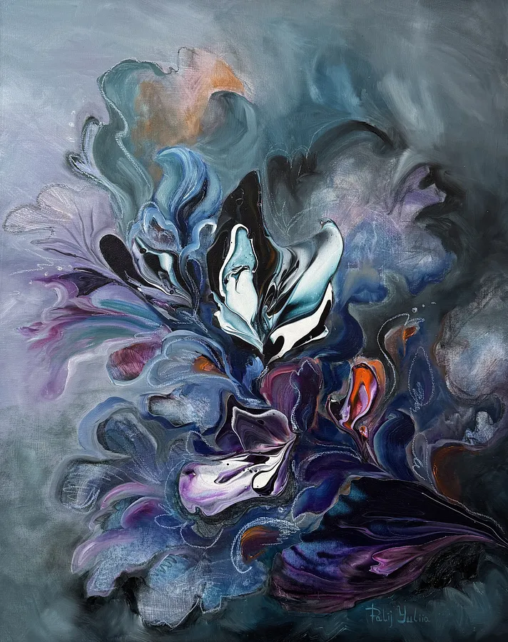 Image of Emma by Yuliia Poraiko (Palij), size: 60x80 cm, made of Oil, acrylic on canvas, ARTWORKS medium, from Rochester, part of the Bouquet of Familiar but Not Famous series, priced at $900