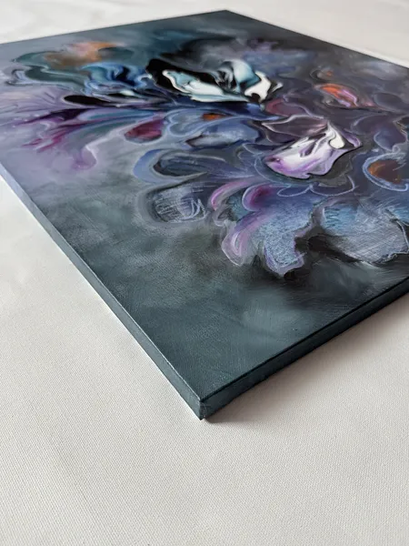 Image of Emma by Yuliia Poraiko (Palij), size: 60x80 cm, made of Oil, acrylic on canvas, ARTWORKS medium, from Rochester, part of the Bouquet of Familiar but Not Famous series, priced at $900 Photo 2 of 4.