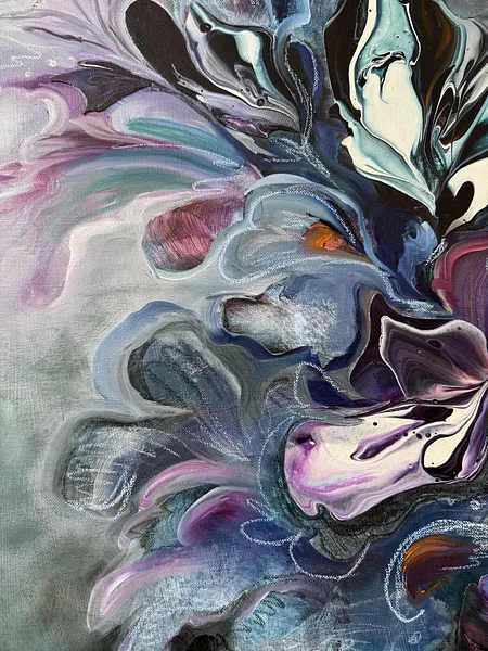 Image of Emma by Yuliia Poraiko (Palij), size: 60x80 cm, made of Oil, acrylic on canvas, ARTWORKS medium, from Rochester, part of the Bouquet of Familiar but Not Famous series, priced at $900 Photo 3 of 4.