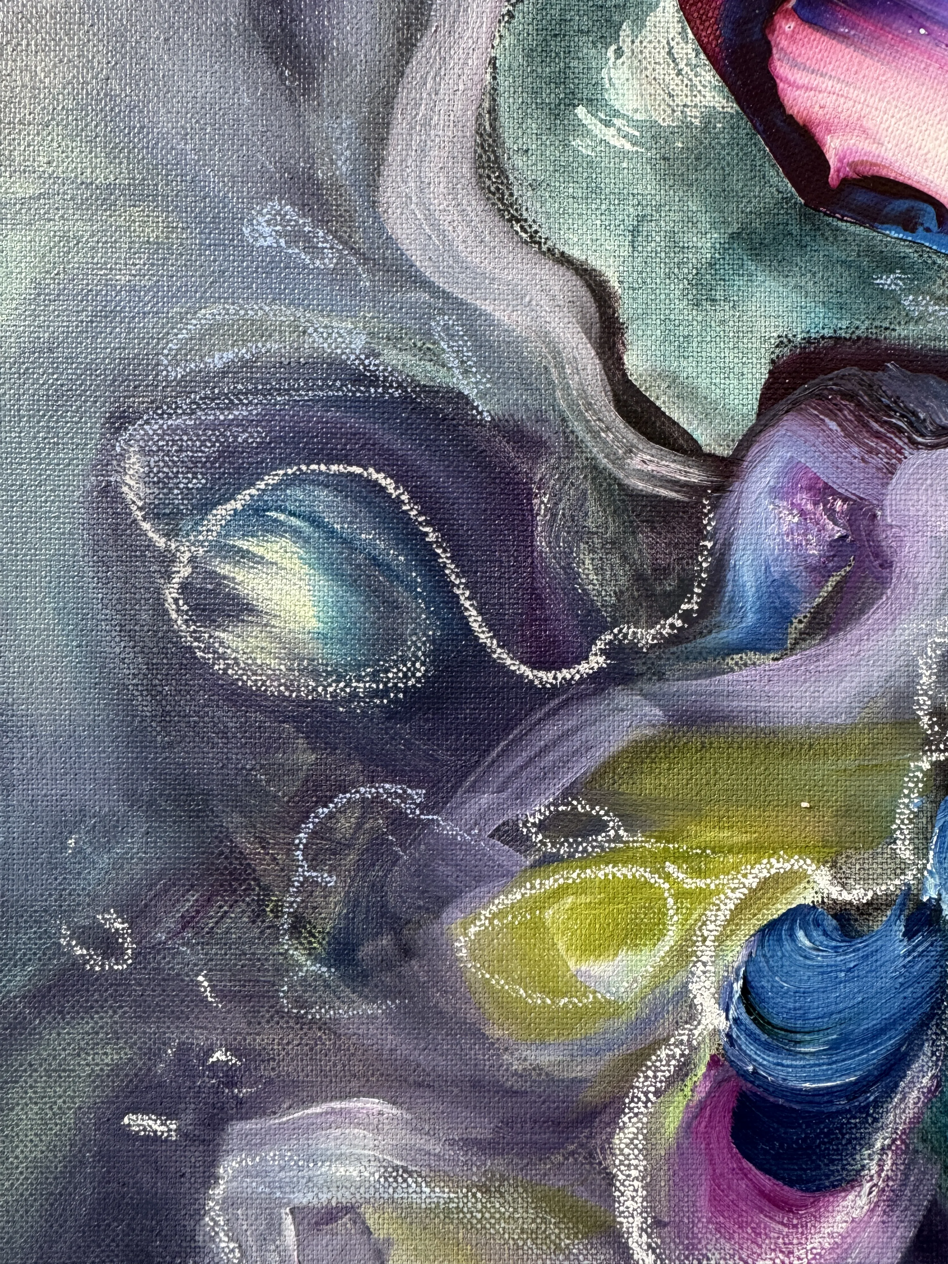 Image of Alice by Yuliia Poraiko (Palij), size: 60x80 cm, made of Oil, acrylic on canvas, ARTWORKS medium, from Rochester, part of the Bouquet of Familiar but Not Famous series, priced at $900 Photo 2 of 6.