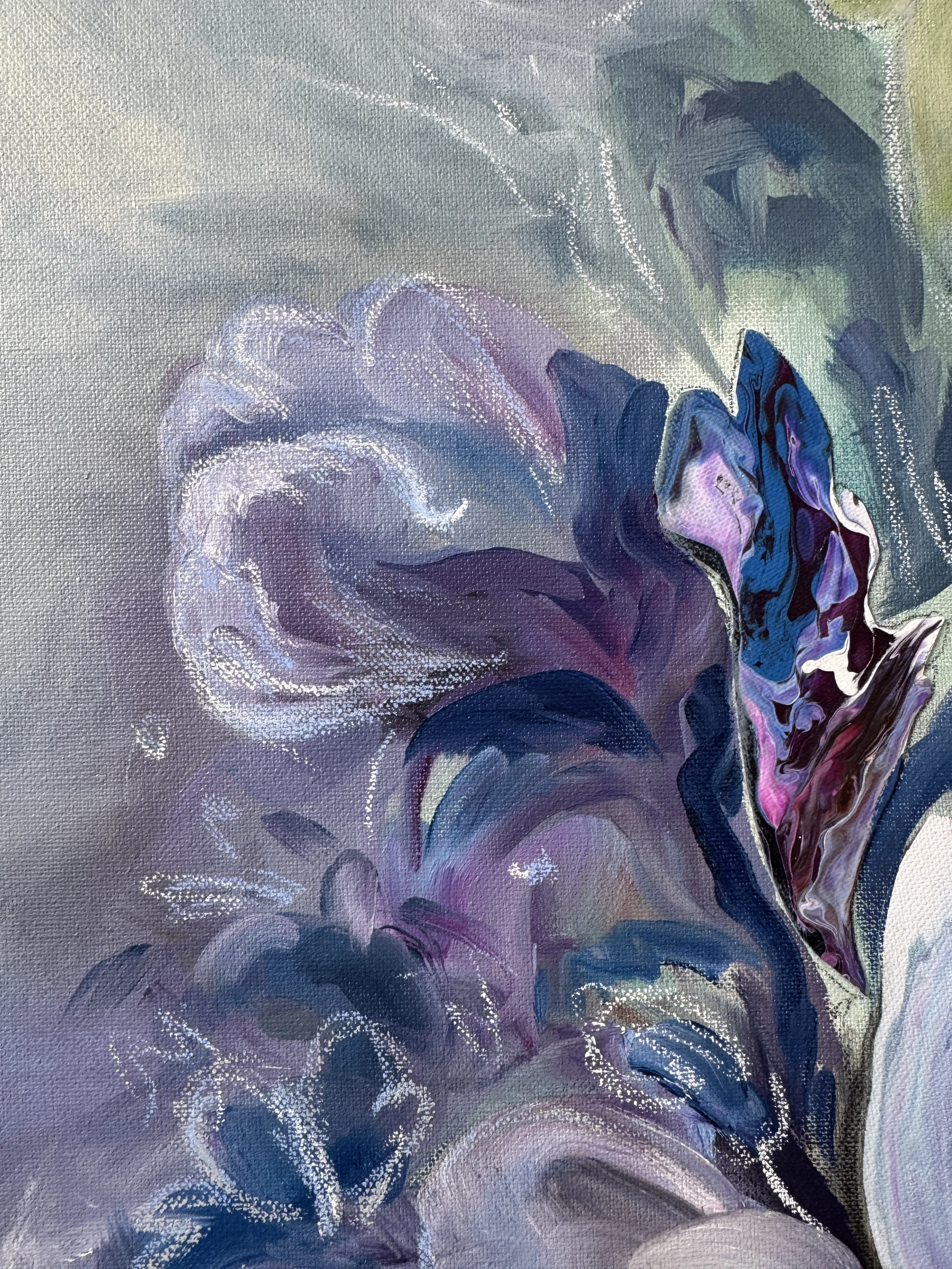 Image of Alice by Yuliia Poraiko (Palij), size: 60x80 cm, made of Oil, acrylic on canvas, ARTWORKS medium, from Rochester, part of the Bouquet of Familiar but Not Famous series, priced at $900 Photo 3 of 6.