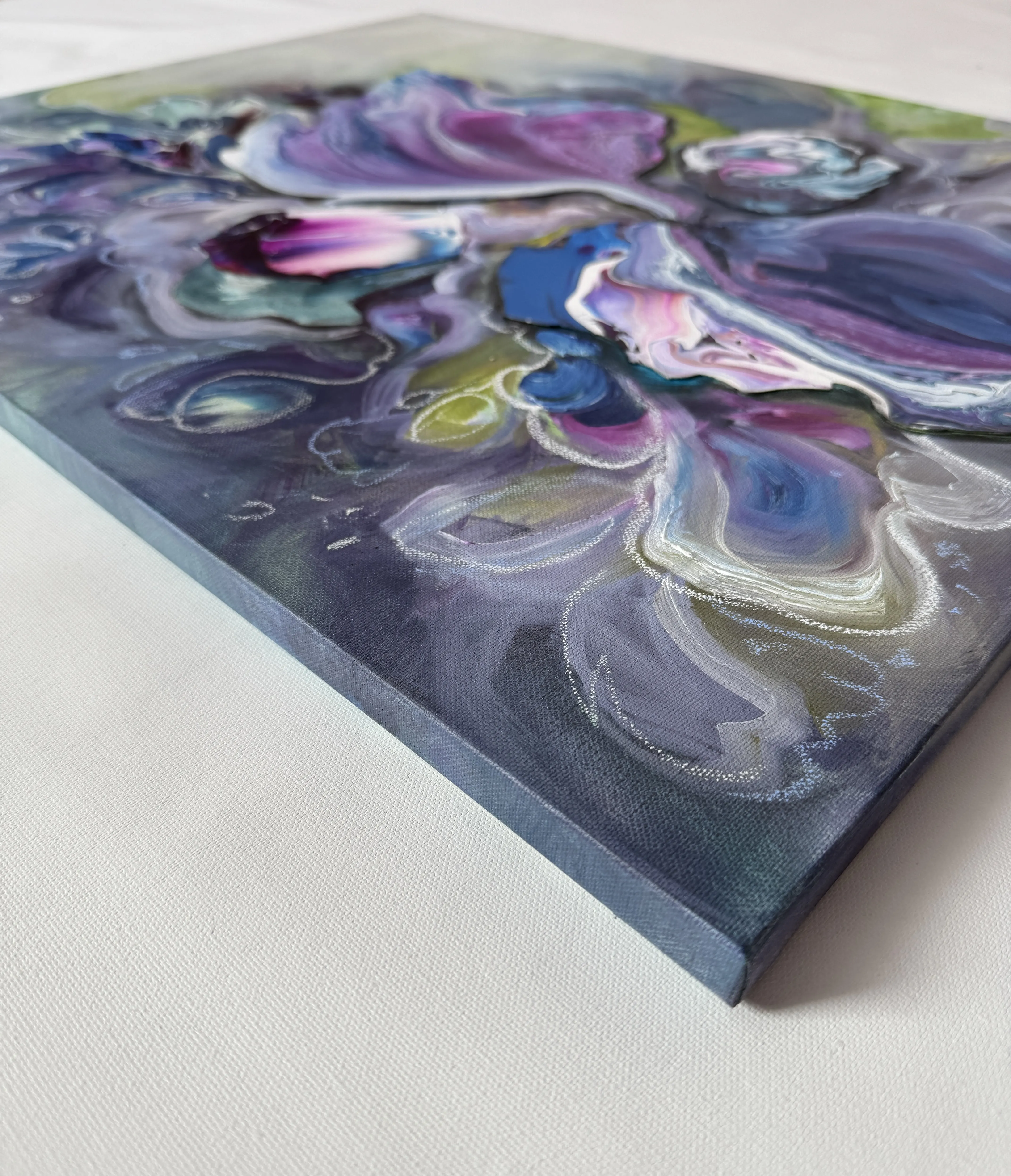 Image of Alice by Yuliia Poraiko (Palij), size: 60x80 cm, made of Oil, acrylic on canvas, ARTWORKS medium, from Rochester, part of the Bouquet of Familiar but Not Famous series, priced at $900 Photo 6 of 6.