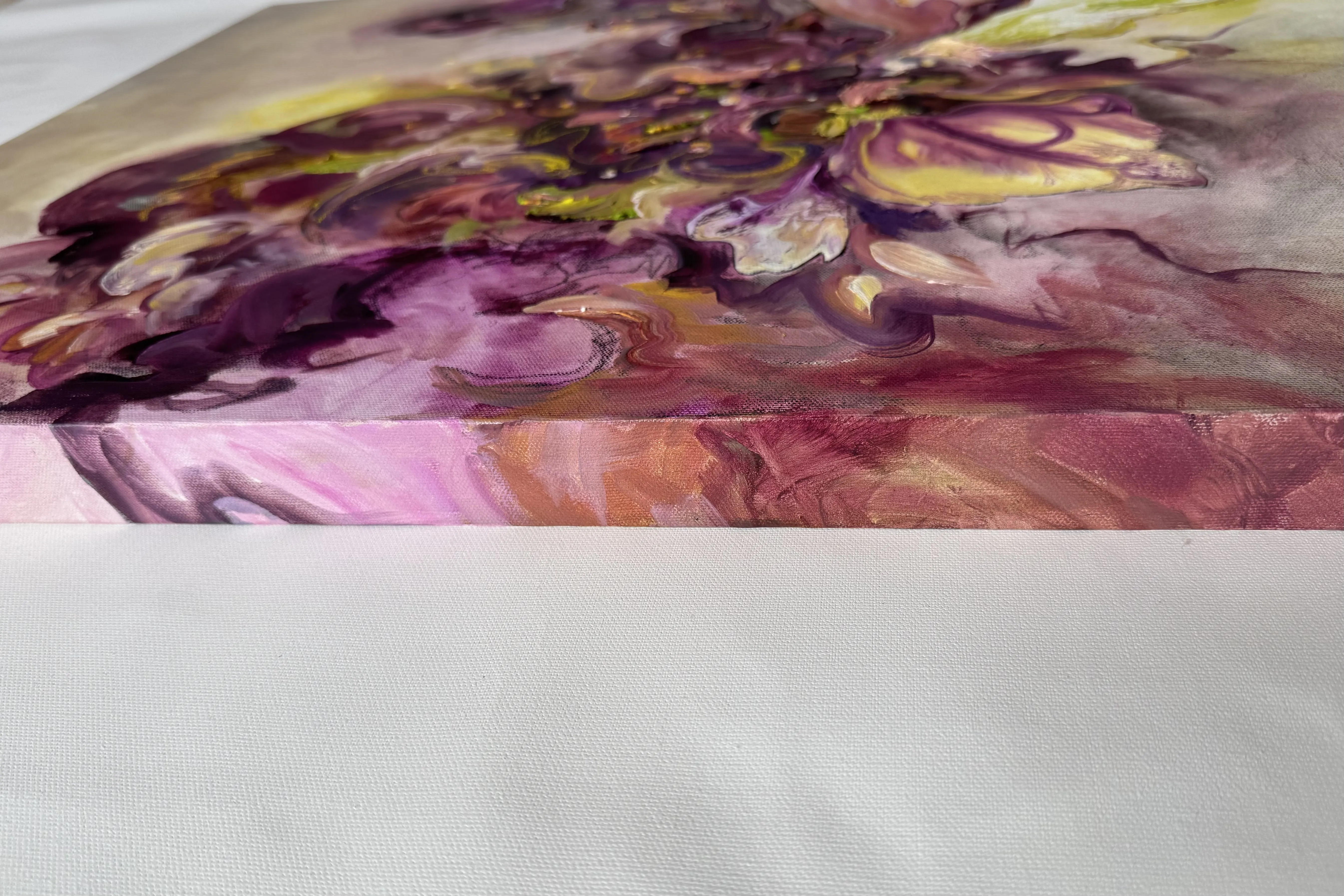 Image of Elizabeth by Yuliia Poraiko (Palij), size: 60x80 cm, made of Oil, acrylic on canvas, ARTWORKS medium, from Rochester, part of the Bouquet of Familiar but Not Famous series, priced at $900 Photo 4 of 5.