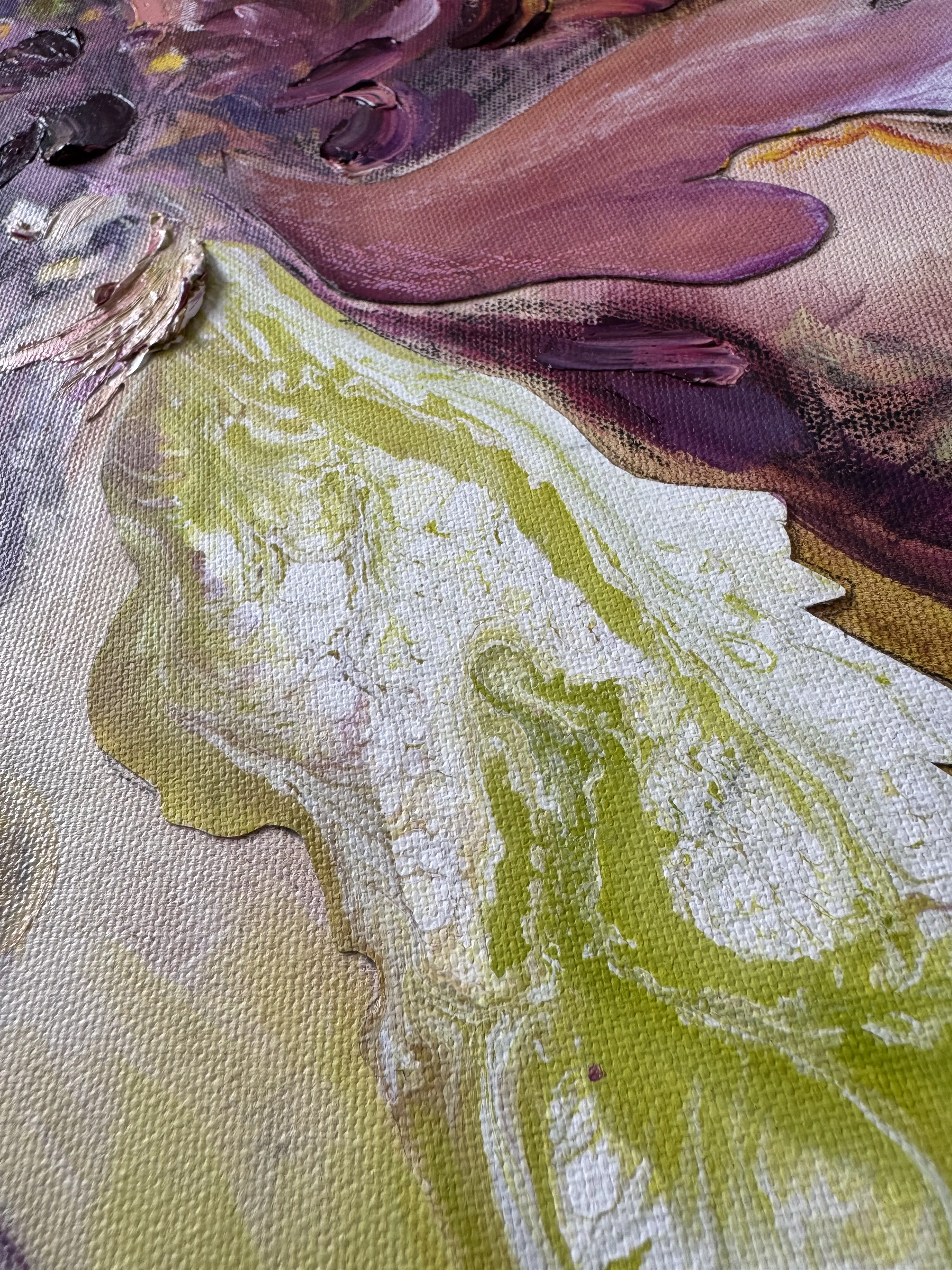 Image of Elizabeth by Yuliia Poraiko (Palij), size: 60x80 cm, made of Oil, acrylic on canvas, ARTWORKS medium, from Rochester, part of the Bouquet of Familiar but Not Famous series, priced at $900 Photo 5 of 5.