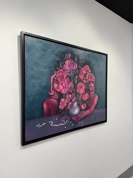 Image of Connection lost by Yuliia Poraiko (Palij), size: 120 x 95 cm, made of Oil, acrylic on canvas, Painting medium, from Rochester, USA, priced at $2200 Photo 2 of 4.