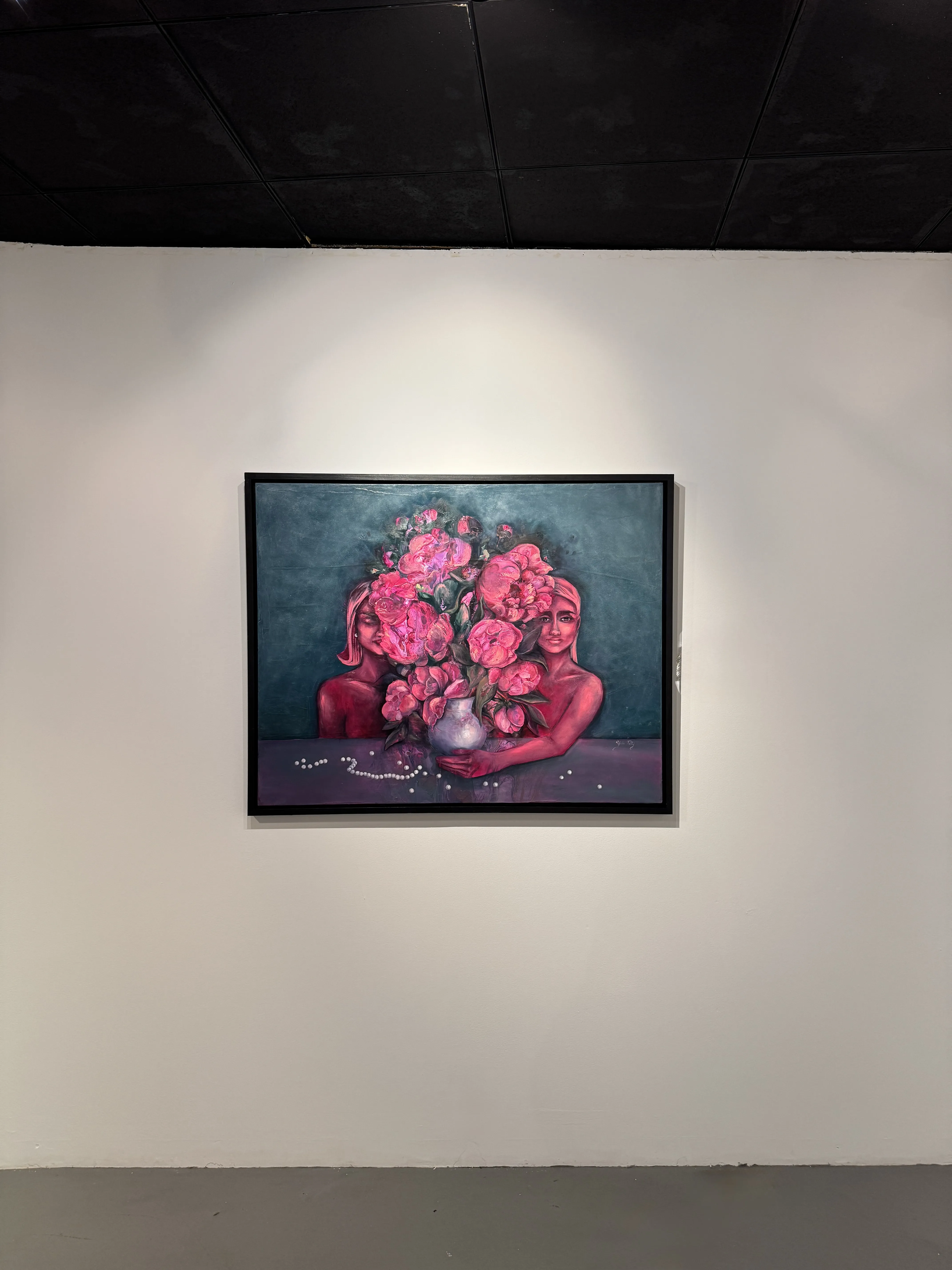 Image of Connection lost by Yuliia Poraiko (Palij), size: 120 x 95 cm, made of Oil, acrylic on canvas, Painting medium, from Rochester, USA, priced at $2200 Photo 4 of 4.