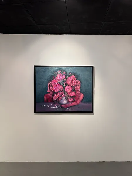 Image of Connection lost by Yuliia Poraiko (Palij), size: 120 x 95 cm, made of Oil, acrylic on canvas, Painting medium, from Rochester, USA, priced at $2200 Photo 4 of 4.