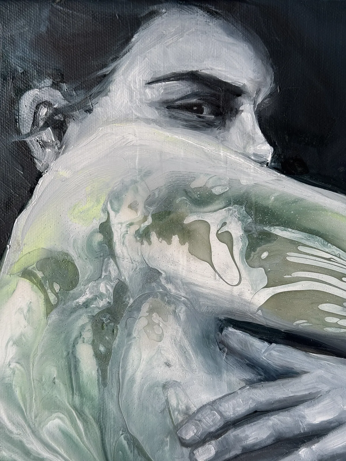 Image of Sleep heals by Yuliia Poraiko (Palij), size: 30 х 40 см, made of Oil, acrylic on canvas, ARTWORKS medium, from Rochester, USA, part of the Dedicated to women series, priced at $380 Photo 4 of 4.